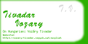 tivadar vozary business card