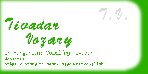 tivadar vozary business card